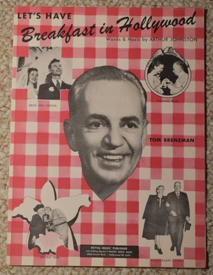 1948 Royal Music Movie Sheet Music BREAKFAST IN HOLLYWOOD Arthur Johnston - Image 1 of 3