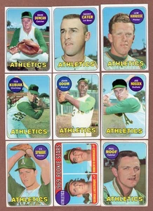 1969 Topps Lot (9) Athletics #23 #44 #68 #143 #195 #281 #334 #358 #638 EX - Bild 1 von 2