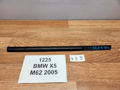 ✅ 00-06 OEM BMW E53 X5 Cubierta de tira de moldura de ventana lateral trasera izquierda negra Foto 1 de 4