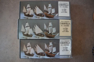 Lotto 3 caravelle Colombo Aeropiccola - Nina - Pinta - S. Maria - 2 nuove - Immagine 1 di 4