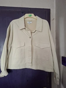 NEXT CREAM BOXY DENIM JACKET..SIZE XL..OVERSIZED..LOOSE FIT. - Picture 1 of 1