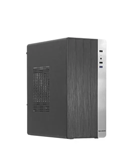 CASE MINI-TOWER NUWO NO PSU QUARTZ Q100 2 USB 3.0 0,6MM SPCC MATX MITX BLACK - Foto 1 di 6