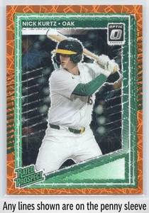 2025 Donruss #154 Nick Kurtz ottica arancione velocità - Foto 1 di 2