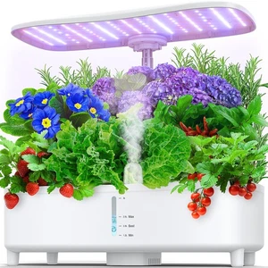 Hydroponics Growing System Kit 15 Pods Misting Herb Garden Indoor Garden Indo... - Picture 1 of 7