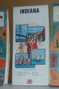 1970 Marathon Road Map of Indiana "New Old Stock" - Picture 1 of 1