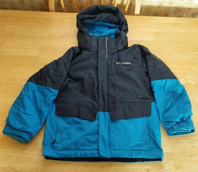 Columbia Boys Hooded 'Snow Problem' Jacket XXS 4/5 Blue W/ Insert - Image 1 of 4