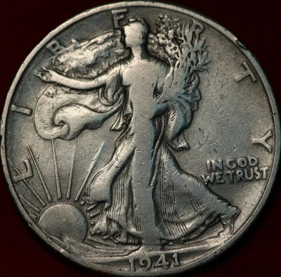 1941-D Denver Mint Silver Walking Liberty Half - Image 1 of 2