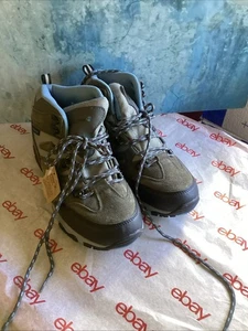 Bearpaw Womens Zephyr Mid Hiking Boots Gray Blue Suede Mesh Size 8.5 - Picture 1 of 5