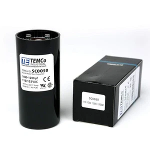 Condensador de arranque redondo TEMCo 1000-1200 uf/MFD 110-125 VAC voltios 50/60 Hz CA El... - Imagen 1 de 4