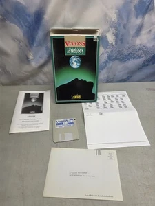 🔥 Visions The Complete Astrology System 1990 PC Program Manual Box - Imagen 1 de 10
