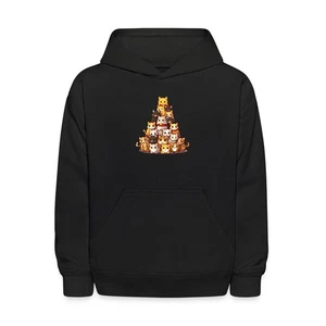 Christmas Cat Tower Cattree Catmas Kids' Hoodie - Picture 1 of 13