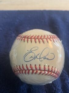 Eric Davis Detroit Tigers Autographed OAL Bobby Brown Baseball w/Photos Vintage
