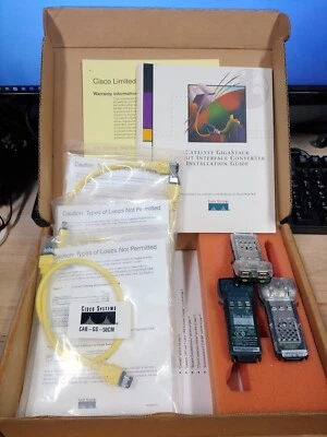 3x Cisco Systems WS-X3500-XL GBIC Stacking Interface Converters and CAB-GS-50CM - Image 1 of 2