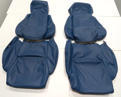 For Chevrolet Corvette Base Seats 1984-1988 Blue Leather Seat Covers C169 - Image 1 of 4
