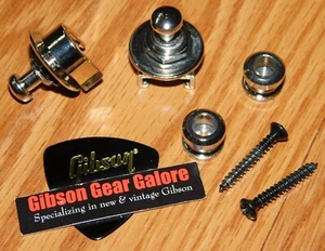 Gibson Strap Lock Buttons Slash Body Pins Guitar Parts Nickel Custom Project USA - Picture 1 of 3