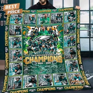 Philadelphia Eagles Champions Throw Fleece Blanket - Picture 1 of 2