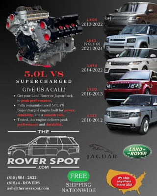 Land Rover Jaguar Remanufactured 2.0L 3.0L 5.0L Engine Motor-We Have All Models - Imagem 1 de 4