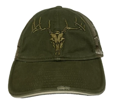 De colección Buck Wear Correa Trasera Sombrero Gorra 3D Calavera Envejecida Camuflaje Caza Para Hombre Foto 1 de 4