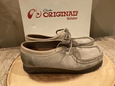 Clark Shoes Womens Size 7.5 Original Wallabee 35395 Sand Suede Boot With Box - Image 1 of 4