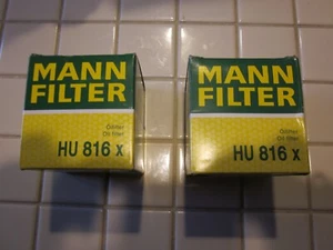 2 X  MANN HU816x OIl Filter for BMW 11 42 7 541 827 - Picture 1 of 5