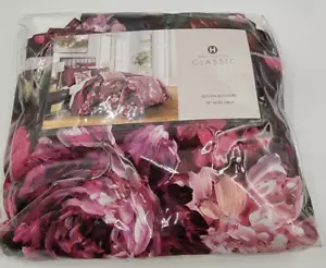 Hotel Collection Dutch Floral Queen Bed Skirt 60 in x 80 in Crimson Satin Hem~ - Picture 1 of 10