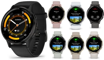 Garmin Venu 3/3S GPS Health & Fitness Smartwatch with AMOLED Touch Display - Image 1 of 4