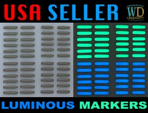 Reloj Dial Marcadores de Hora 12 Piezas C3 Azul BARRAS LUMINOSAS Números Verdes Índices - Imagen 1 de 5