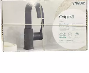 Origin 21 Veda Matte Black Single Hole 1-Handle WaterSense Bathroom Sink Faucet - Picture 1 of 2