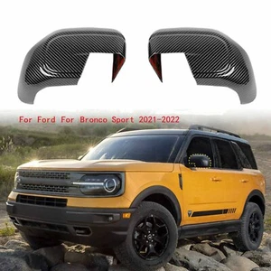 ABS Side Door Rearview Mirror Caps Covers For Ford Bronco Sport 2021 2022 2023 - Foto 1 di 11