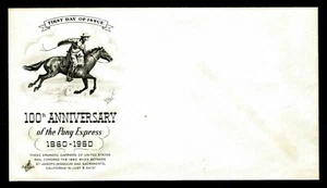 1960 EE. UU. sin usar entero con caché para #1396 primer día de emisión (ESP #5087) - Imagen 1 de 1