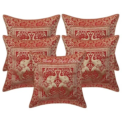 Funda de almohada cojín decoración del hogar elefante brocado jacquard 16 x 16 pulgadas Foto 1 de 4