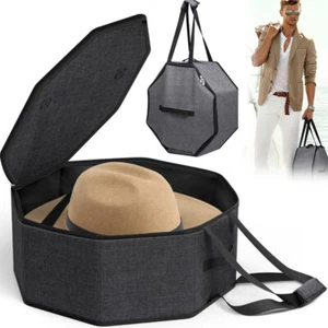 Hat Box Organizer Foldable For Women Men Storage Travel Hat Case Large Size UK - Picture 1 of 14