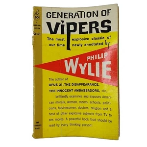 Generation of Vipers Phillip Wylie VG Vintage Paperwork Book Man Cave Reading - Picture 1 of 24
