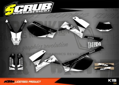 KTM Dekor SXC 625 640 660 LC4 1999 - 2007 Aufkleber SCRUB * ENDURO * - Bild 1 von 4