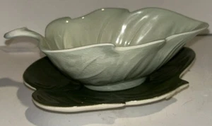 Carlton Ware Small sauce boat and underplate Leaf shape Art Deco - Picture 1 of 10