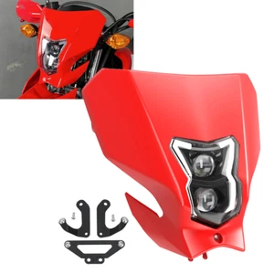 Motorcycle Red Fairing LED Headlight Lamp Assembly For Honda XR 125 150 190 L - Picture 1 of 24