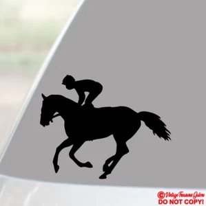 HORSE RACING THOROUGHBRED RUNNING Vinyl Decal Sticker Car Window Wall Bumper - Picture 1 of 2