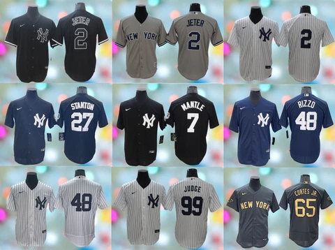 Men's New York Yankees - #2 #3 #7 #27 #45 #48 #65 #99 Cool&Flex Stitched Jersey Cover