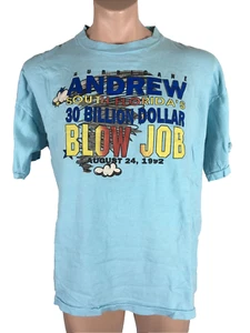 Camisa azul XL Hurricane Andrew South Florida 1992 30 mil millones de dólares mamada - Imagen 1 de 4