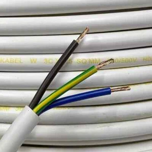 13 AMP 1.5mm 3 Core WHITE Electrical Mains Wire Cable Flexible PVC 3183Y Metre - Picture 1 of 3