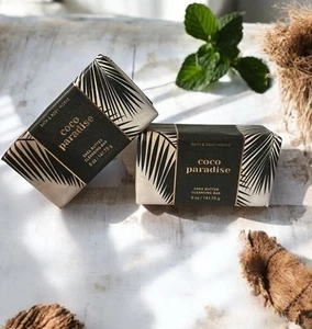 2-Pack Coco Paradise Shea Butter Cleansing Bar 5 oz Bath & Body Works Coconut - Picture 1 of 5