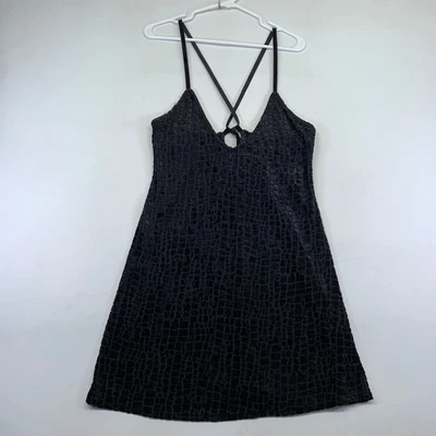 Mini Vestido Vintage Valerie Stevens Pequeño Negro Cockail Cuentas Correas Años 90 Y2K Foto 1 de 4