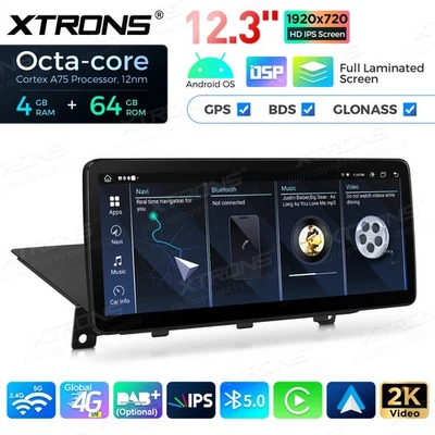 for BMW X1 E84 Car Screen Stereo Carplay Retrofit 12.3'' TouchScreen 4G 64G USB - Image 1 of 4