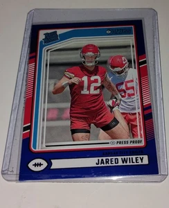 2024 Jared Wiley Donruss Rookie Football Card #387 Kansas City Chiefs Panini  - Picture 1 of 2