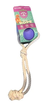 YOMP Ball / Rope dog toy, hours of entertainment, NEW, up to 60 lbs., Latex free - Image 1 of 3