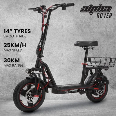 ALPHA Rover Electric Scooter with Seat 500W 48V Commuter eScooter 14" 25km/h - image 1 of 4