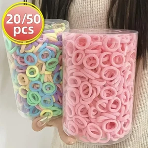 100 Pcs Colorful Nylon Hair Bands Elastic Ponytail Holders Girls Headbands - Picture 1 of 43