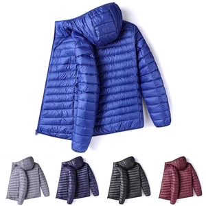 Men Long Sleeve Outdoor Lightweight Down Cotton Short Jacket Warm Coat - Picture 1 of 26