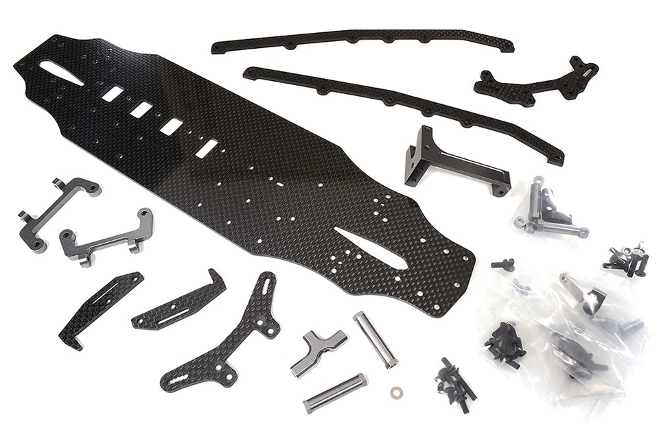 C28785GUN Integy RC Carbon Fiber Chassis Conversion Kit for Tamiya 1/10 TA07