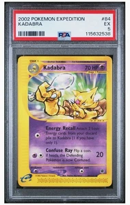 Juego base Pokemon Expedition 2002 84/165 Kadabra graduado PSA 5 EX E lector - Imagen 1 de 2
